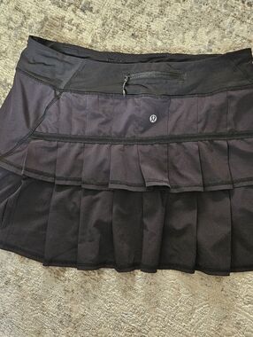 lululemon athletica Black Performance Skirt with Zip Pocket